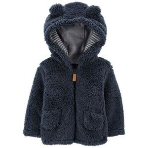 🆕 Carter’s | Blue Teddy bear fleece coat | baby boy 6mo